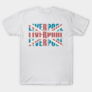 UK Proud - Liverpool Vintage Union Jack T-Shirt